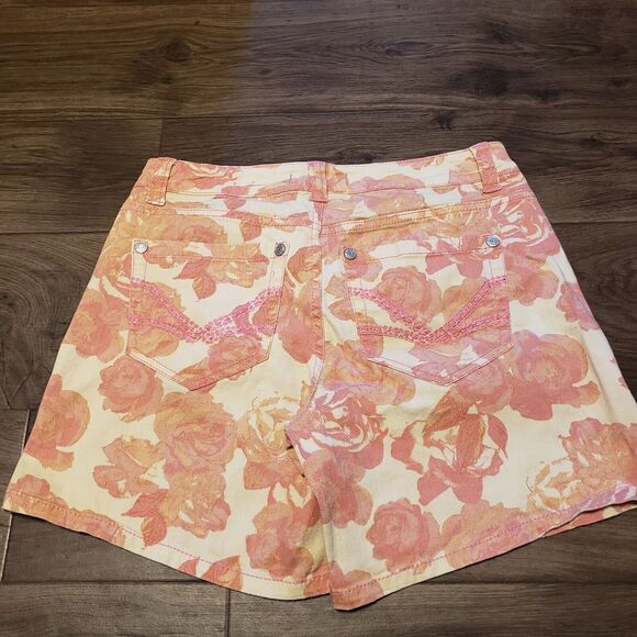 Nine West Vintage America Orange Floral Women's Shorts Sz 4/27 - Picture 2 of 6
